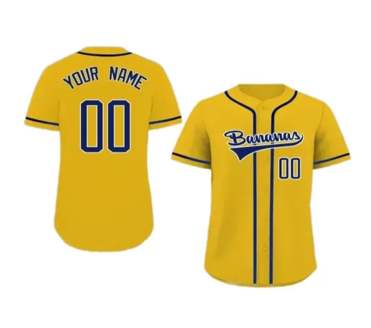 Discover Savannah Bananas Jersey Baseball Jersey Team AOP Custom Name TMB5218