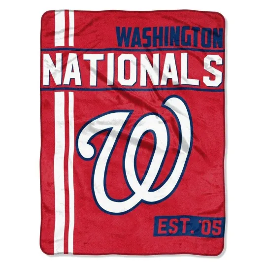 Discover Washington Nationals 46x60 Raschel Throw Blanket - Walk Off Design [NEW] Fleece