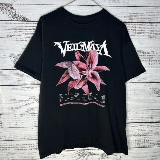 Discover Veil Of Maya Synthwave Vegan Tour Concert Band T-Shirt
