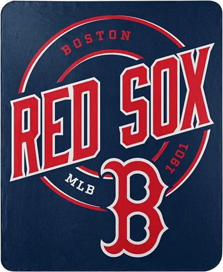 Discover Boston Red Sox Rolled Fleece Blanket 50" by 60" Style Called Campaign