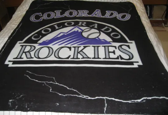 Discover Fleece Blanket Throw Colorado Rockies Baseball 50”x 60”