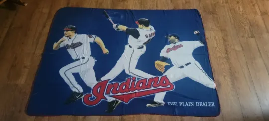 Discover Cleveland Indians 58x44 Fleece Throw Blanket Stadium Giveaway New