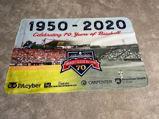 Reading Fightin Phillies America’s Classic Ballpark Fleece Blanket - New