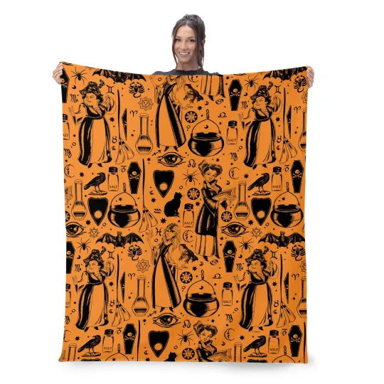 Discover Disney Hocus Pocus Hocus Pocus Disneyland Christmas Holiday Fleece Blanket