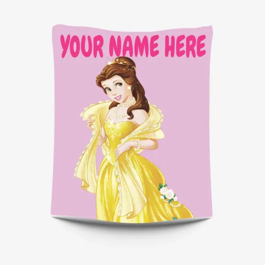 Discover Personalized princess belle Blanket with Name for Girl, Disney Princess blankets