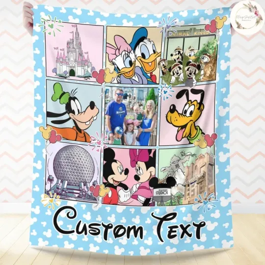 Discover Custom Photo & Name Mickey And Friends Disney Fleece Blanket