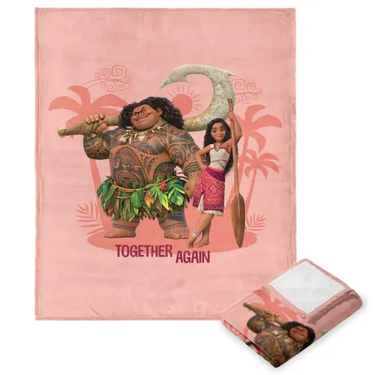 Discover Disney Moana 2 Together Again Cozy Fleece Blanket