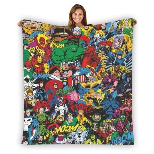 Discover Marvel Comics Hero Classic Printing Disney Fleece Blanket