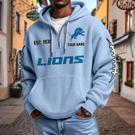 Detroit Lions Waffle Hoodie