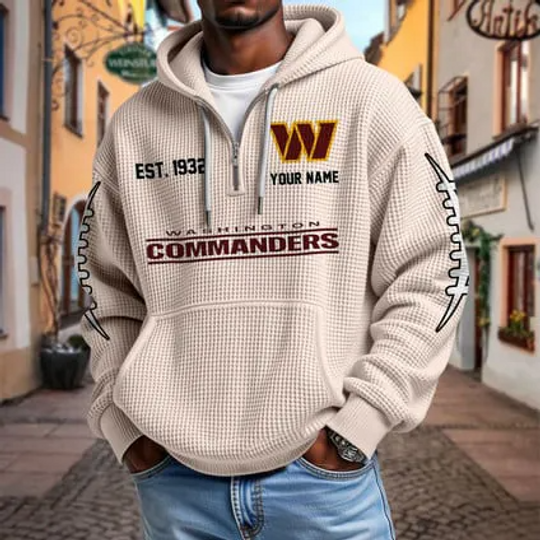 Washington Commanders Waffle Hoodie