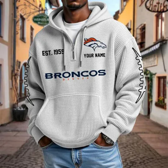 Denver Broncos Waffle Hoodie
