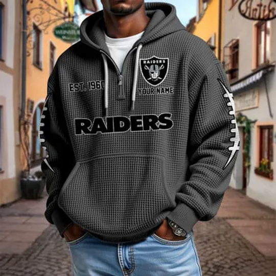 Las Vegas Raiders Waffle Hoodie