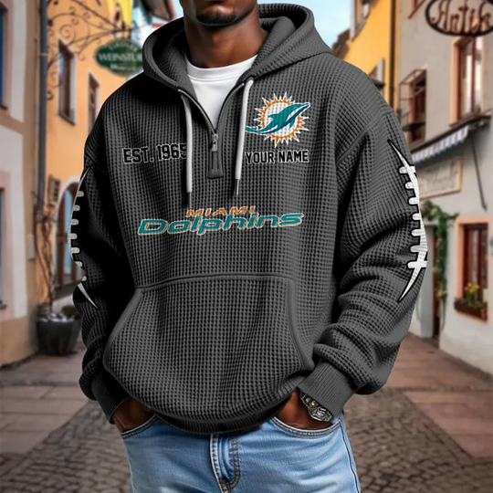 Miami Dolphins Waffle Hoodie
