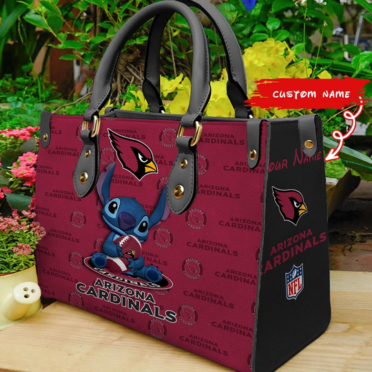 Discover Custom Name football Arizonna Cardinals Stitch Women Hand Bag