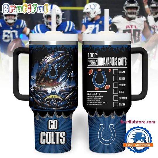 Indianapolis Colts Champion Energy Tumbler Handle Cup 40oz
