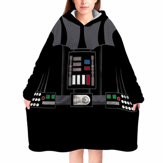 Star Wars Black Darth VaderBlanket Hoodie, Gift For Halloween, Christmas, Birthday