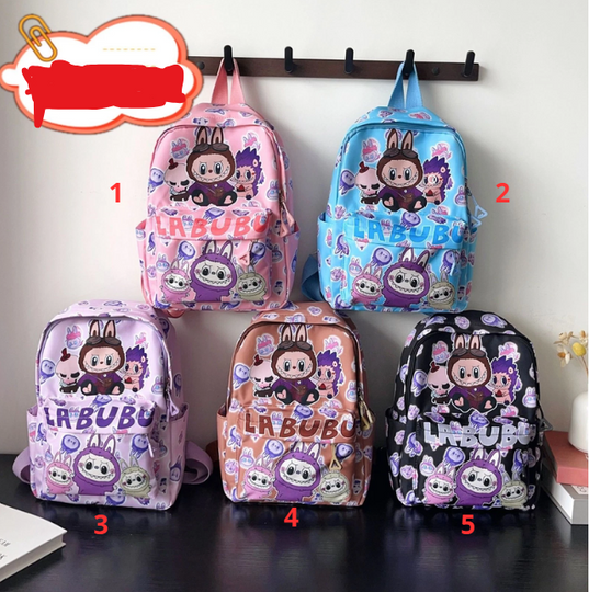 Discover Labubu- Bag Cartoon School For Girls Kids  Backpack