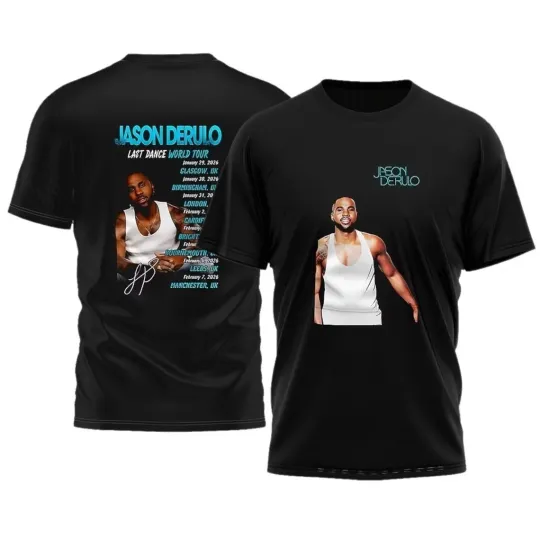 Jason Derulo Last Dance World Tour 2026 Celebrating Cities Unisex T-SHIRT
