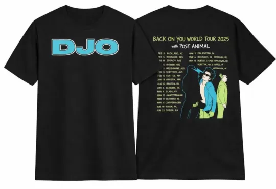 Discover DJO Tour 2026 Indie Alternative Concert Back on You World Tour T-Shirt