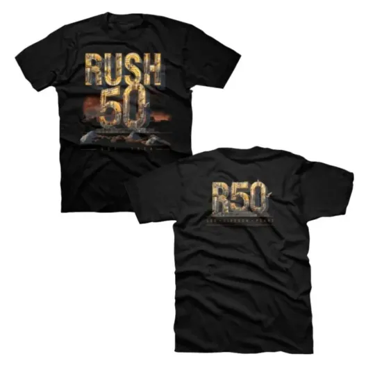 Discover Rush R50 Tour 2026 Double Sided Unisex T-shirt