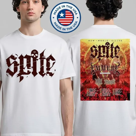 Discover Spite New World Killer Tour 2026 United States Tour City Dates Unisex T-Shirt