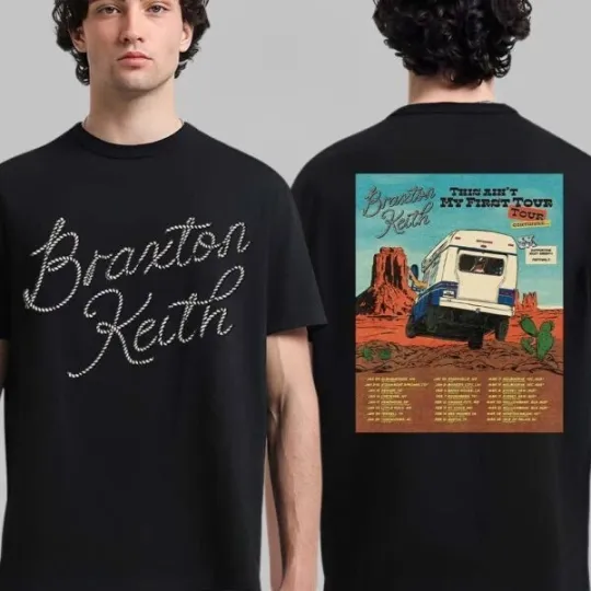 Discover Braxton Keith Tour 2026 Two Sided T-Shirt 2D