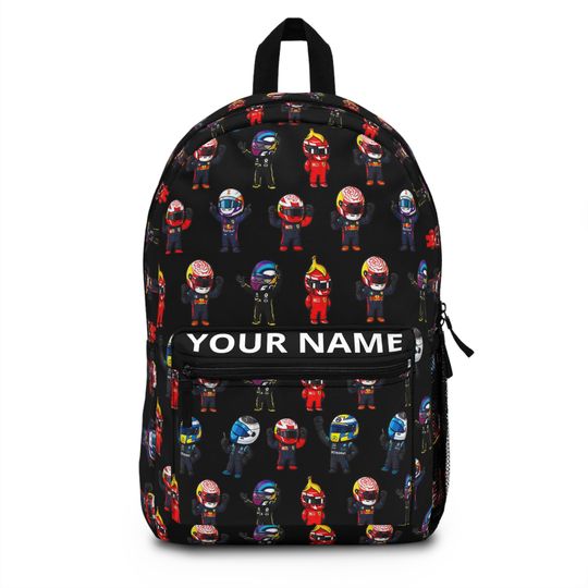Discover Personalized Formula 1 Drivers Backpack | All F1 Pilots Design | Racing Fan Gift | Motorsport School Bag | F1 Inspired Travel Backpack