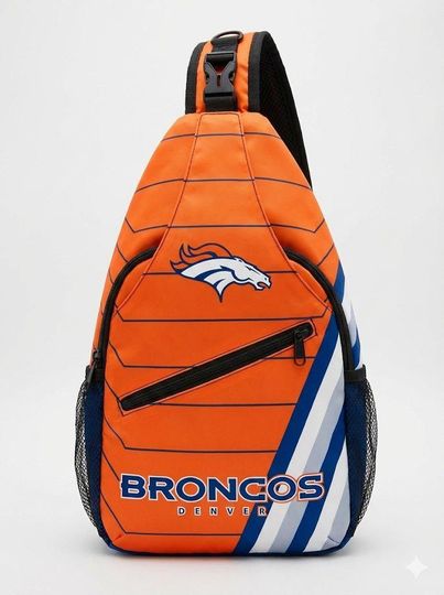 Discover Denver Football Team Chest Bags, Gift For Fans - Orange football Shoulder Bag