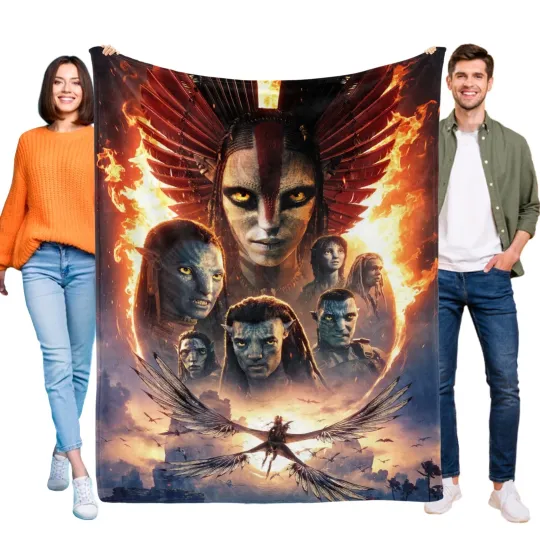 Discover Avatar Fire and Ash Fleece Blanket for Bed and Sofa