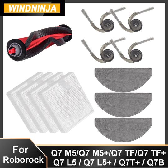 Discover HEPA Filter For Roborock Q7 M5 M5+ Q7 L5 L5+ Q7 TF TF+ Q7B Q7T+ Parts Main Side Brush Mop Cloth Robot Vacuum Cleaner Fittings
