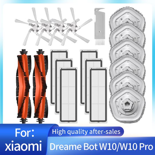 Discover For XiaoMi Dreame Bot W10 Self-Cleaning Robot Vacuum And Mop Main / Side Brush HEPA Filter Mop Pad Dust Box Vacuum Cleaner Parts