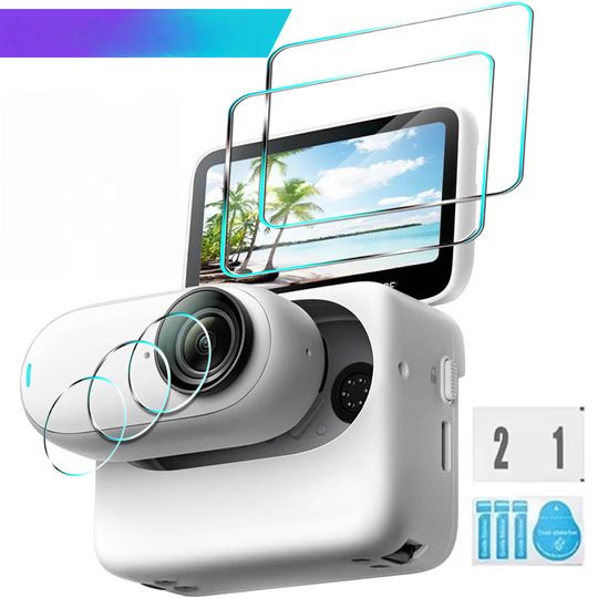 Discover For Insta360 GO 3S Tempered Glass Screen Lens Protector Anti-scratch HD Clear Bubble-Free Ultra-Thin Shockproof Action Camera Ac