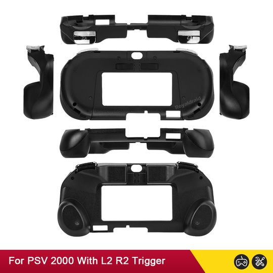 Discover Gamepad Hand Grip Joystick Stand Shell Case Protector with L2 R2 Trigger Button For PS VITA 2000 PSV 2000 Slim Game Accessories