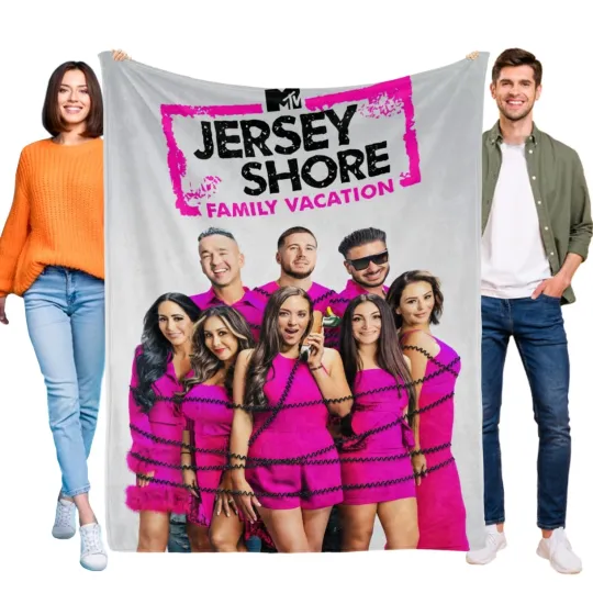 Discover Jersey Shore Flannel Fleece Blanket for Sofa and Bed - Cozy, Lightweight Throw Gift