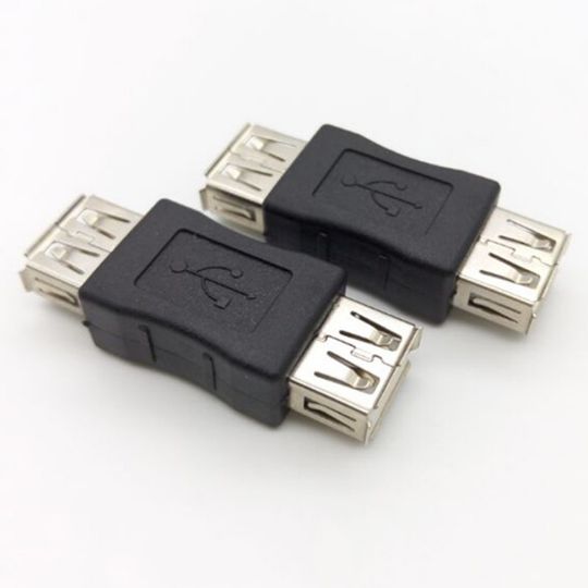 Discover 2pcs Mini Convertor Safety USB 2.0 Female To Female USB Connector Adapter Practical Computer Cables & Connectors Accessories