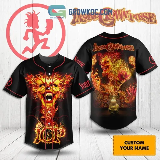 Discover Insane Clown Posse In Fire Personalized baseball jersey, 3d gift,2025 hot