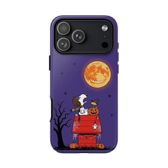 Discover Snoopy Halloween Phone Case: Peanuts Woodstock Flying Ace Costume Tough Cover