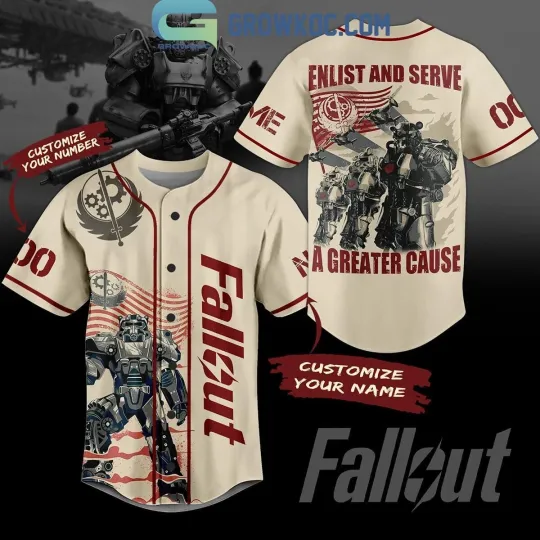 Discover Falllout Enlist And Serve A Greater Cause Baseball Jersey- gift fan jersey hot,