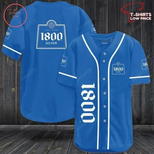 Discover Baseball Jersey 1800 Silver Tequila Logo Shirt Men Women Fan Gift