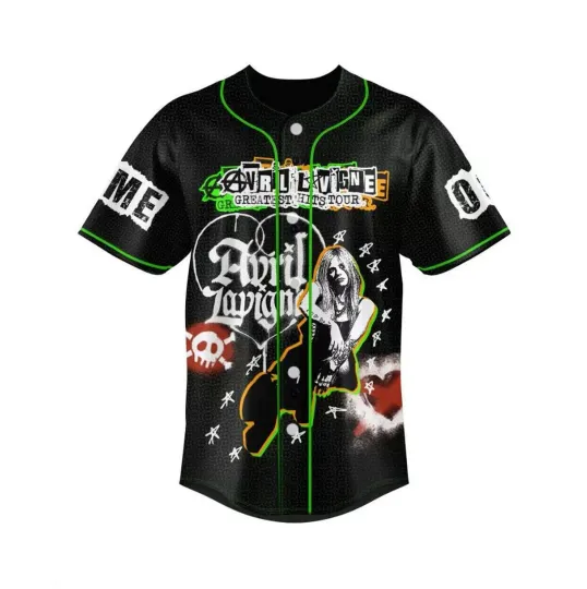 Baseball Jersey Avril Lavigne Personalized 3D Shirt For Men Women Fans