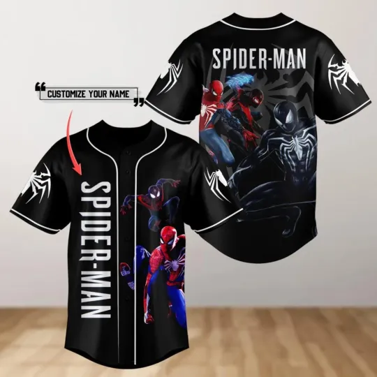 Discover Personalized Spiderman Baseball Jersey Spider Man Jersey Shirt For Youth Adult D
