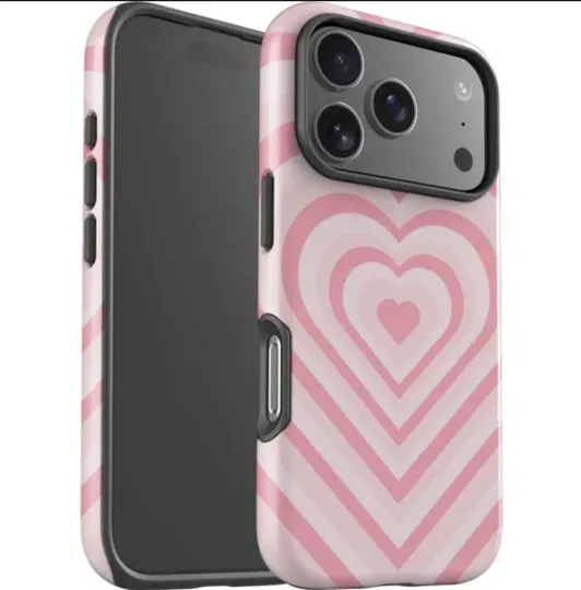 Discover Pink Heart Pattern iPhone 13-17 Pro Max Impact Case