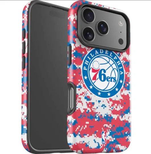 NBA Philadelphia 76ers Red Digi Camo iPhone Case