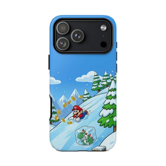 Discover Mario Snowy Adventure iPhone Case, Gamer Gift