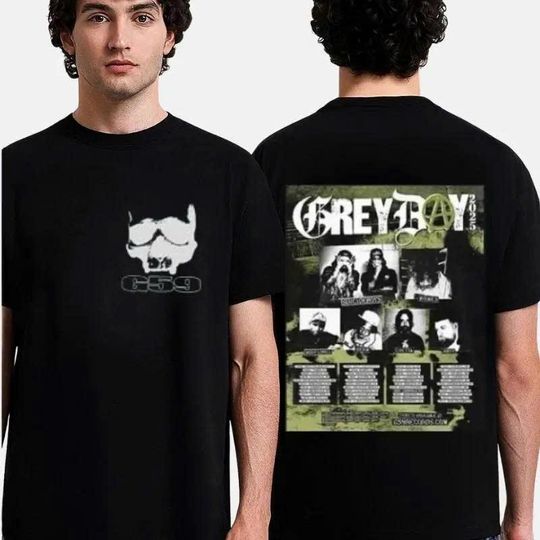 Discover Greyday 2025 Tour Suicideboys Hiphop Concert T-Shirt 2025 Greyday Tour