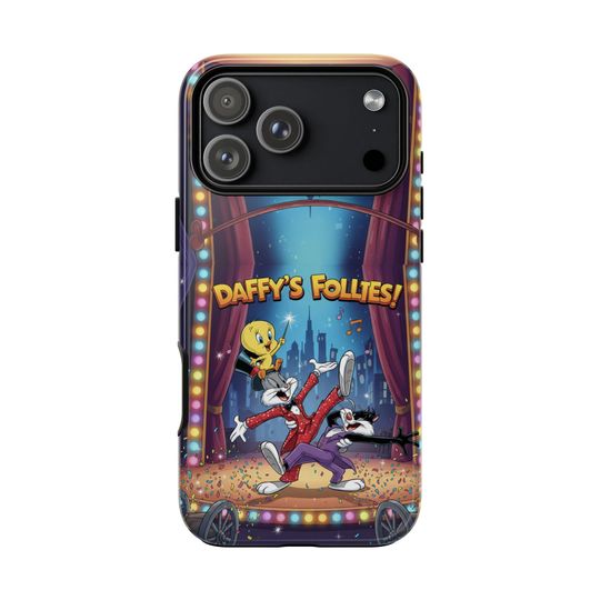 Looney Tunes Phone Case, Daffy's Follies, Retro Cartoon Cover