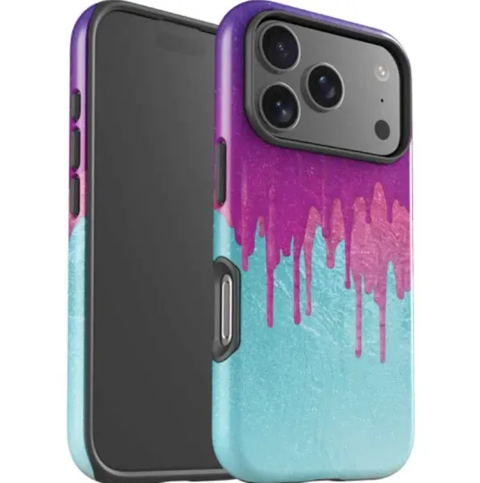 Discover Paint Splatter Purple iPhone Case