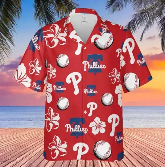 Discover Phillie Baseball Hawaiian Shirt, Short Sleeve Summer Shirt For Men