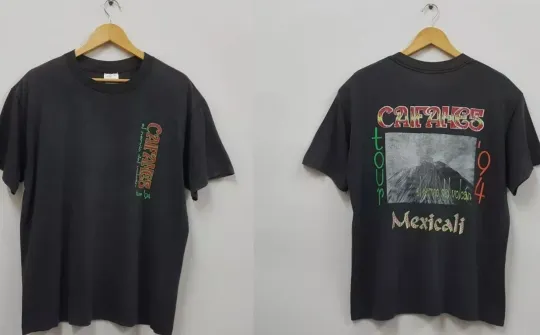 Discover Caifanes Espanol Mexico City rock band 1994 tour T Shirt Full Size S-5XL
