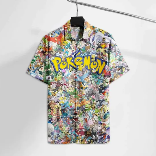 Discover PKM Trendy Hawaiian Shirt Pkm All Pocket Monsters Hawaii Tshirt